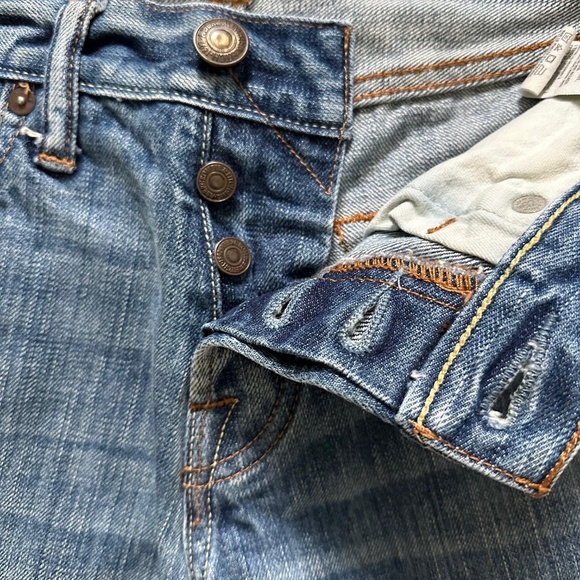 Abercrombie & Fitch Low Rise Slim Boot Button Fly Distressed Jeans Men's 28x30 - Picture 12 of 15